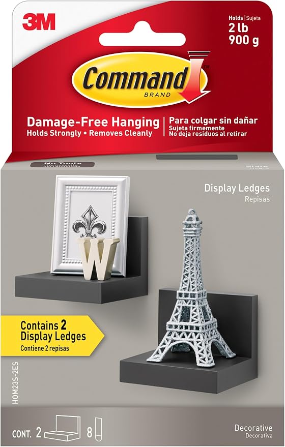 Command Display Ledges, Holds up to 2 lb, 2 Ledges by Unknown