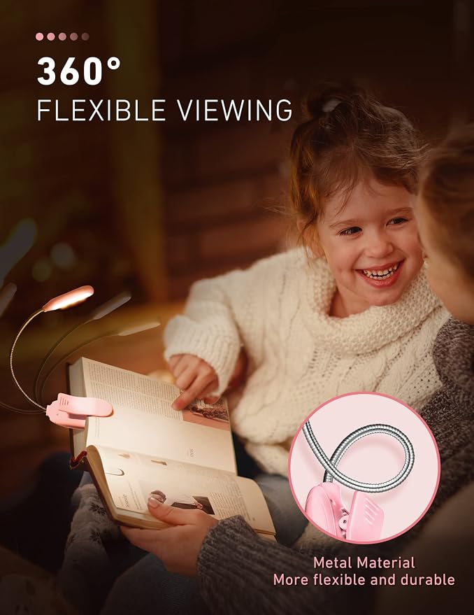 Monotremp Book Lights for Reading at Night in Bed, 80 Hours Runtime - Image 5