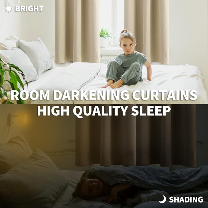 BGment Beige Blackout Curtains 84 Inches Length - Image 2