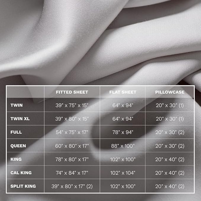 LUXOME Luxury Sheet Set | 100% Rayon (Viscose) from Bamboo | Full Size - Stone | Deep Pockets | 4-Piece Set (Fitted, Flat, 2 Pillowcases)