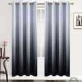 SimpleHome Ombre Gradient Black White to Gray Curtains by SimpleHome