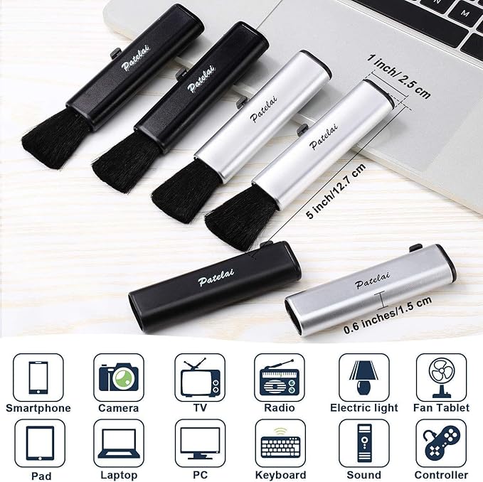 6 Pieces Portable Laptop Cleaning Brush Electronic Cleaning Brush Swipe Computer Brush for Laptops Keyboard Mobile Phones Cameras Digital Products Car Interior Detailing Home and Office Items