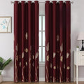 Burgundy Red Blackout Curtains for Bedroom 84 Inches Long, Thermal Insulated by ESTELARTEXTILER