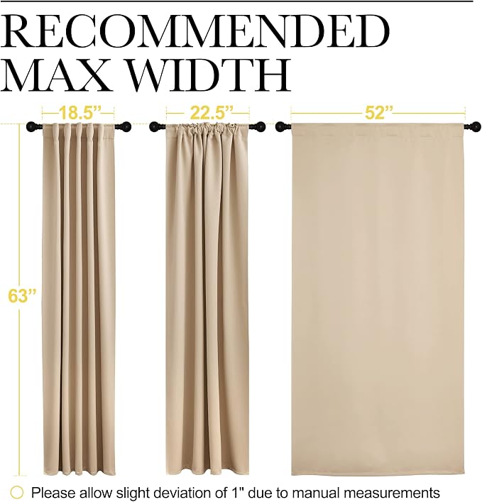 NICETOWN Window Treatment Curtains Room Darkening Drapes - Image 8