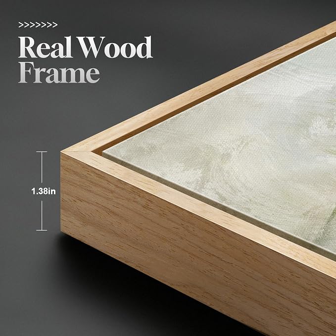 Large Framed Sage Green Abstract Landscape Wall Art, 3 Piece Modern Canvas - Image 5