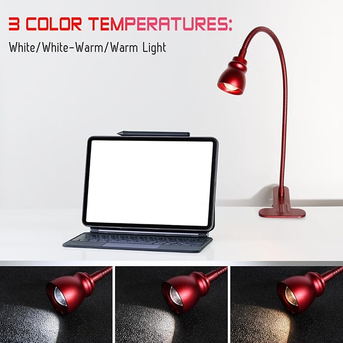 Zoomable Clip on Light, Clamp Reading Light - Image 2