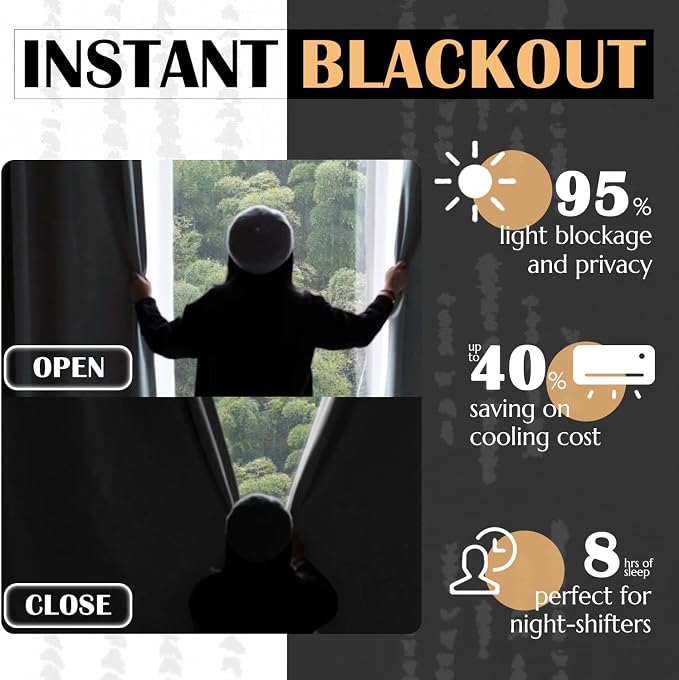 jinchan Boho Blackout Curtains 72 Inches Long - Image 3