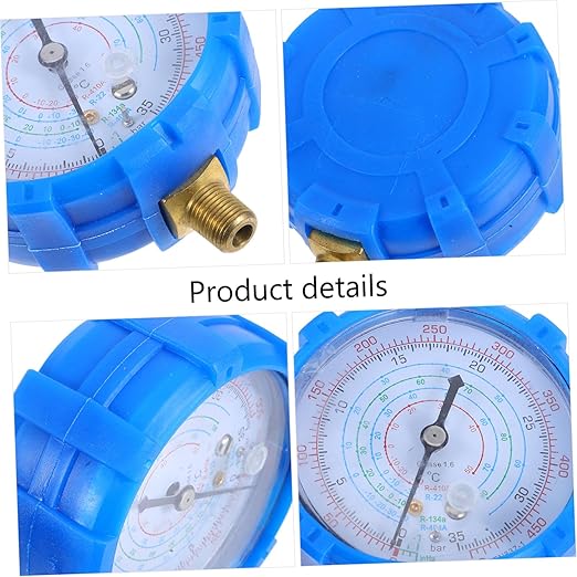 AKOOSY Automotive Manifold Gauge Set High Pressure Gauge with Hoses for Car Air Conditioner Maintenance Cooling Pressure Monitor HVAC Tool for Efficient Repairs
