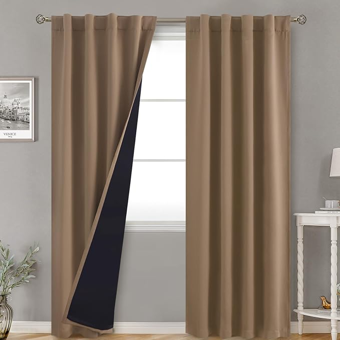 BGment Taupe 100% Blackout Curtains by BGment
