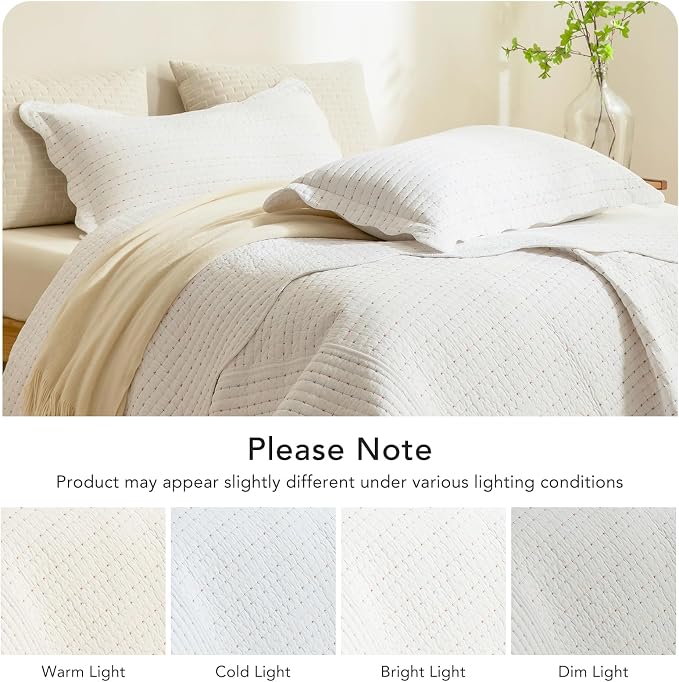 Lady Ann White Oversized King Quilt - Image 10