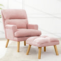IOMOR Accent Chair with Ottoman Comfy Reading Chair Armchair with Adjustable by IOMOR