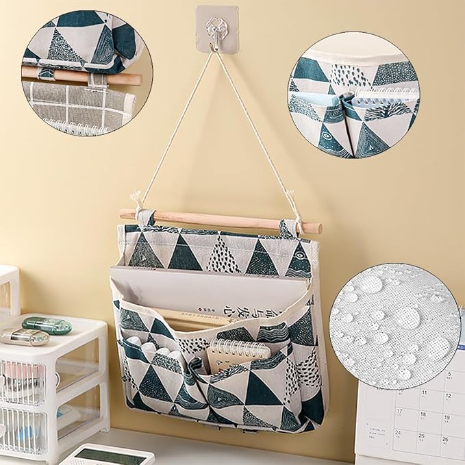 2 Pcs Wall Hanging Storage Bags, Over The Door Closet Organizer - Image 5