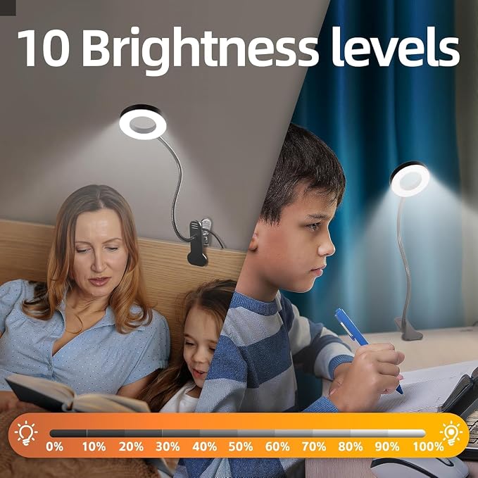 Foneso Desk Lamp Clip on Light, 48 LEDs USB Lamp - Image 6