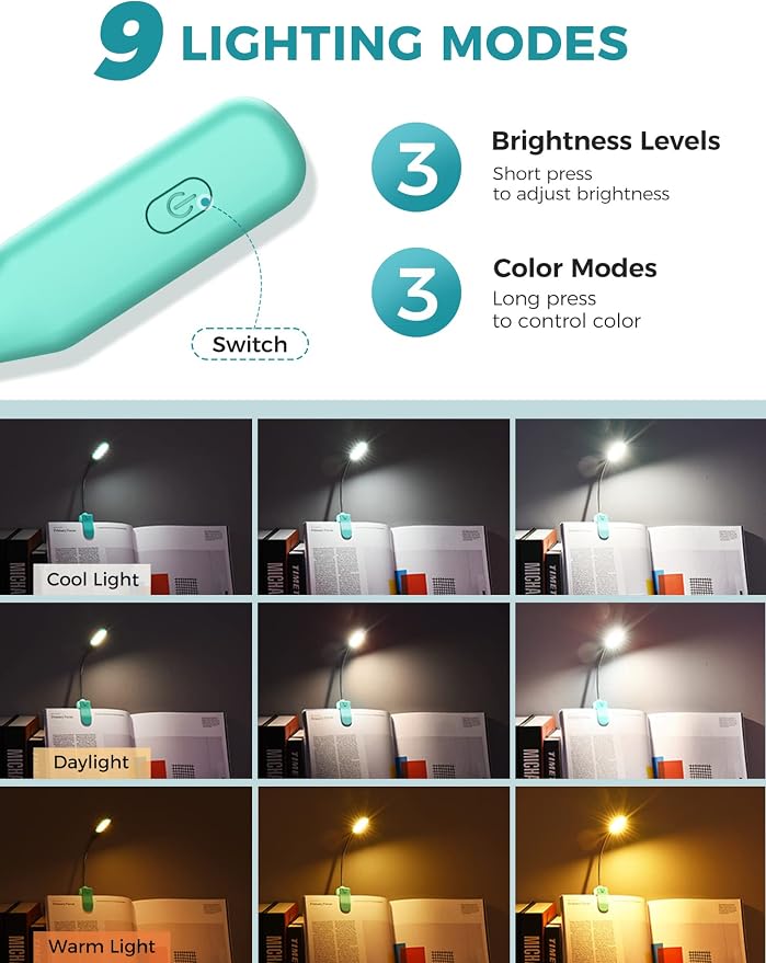 Monotremp Rechargeable Book Lights - Image 2
