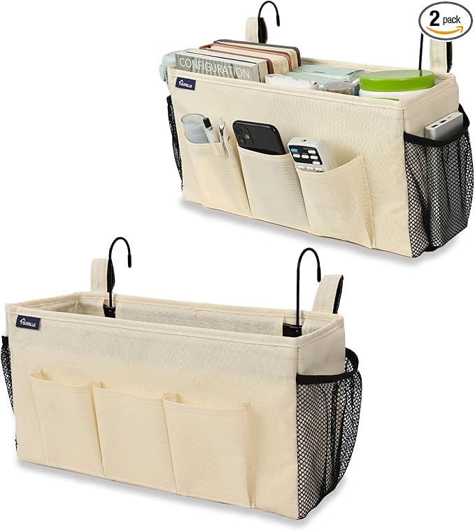 Surblue Bedside Organizer with Hook Bedside Caddy Hanging Storage Bag with by SURBLUE