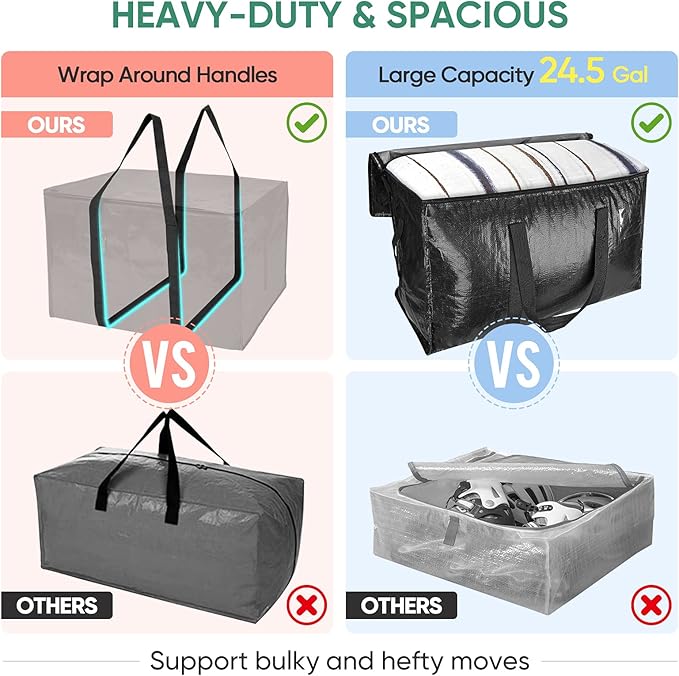 BALEINE 6-Pack Oversized Moving Bags - Image 4