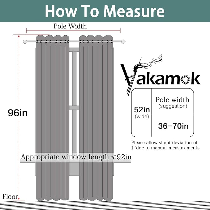 Yakamok Lilac 100% Blackout Curtains 96 Inches Long - Image 8