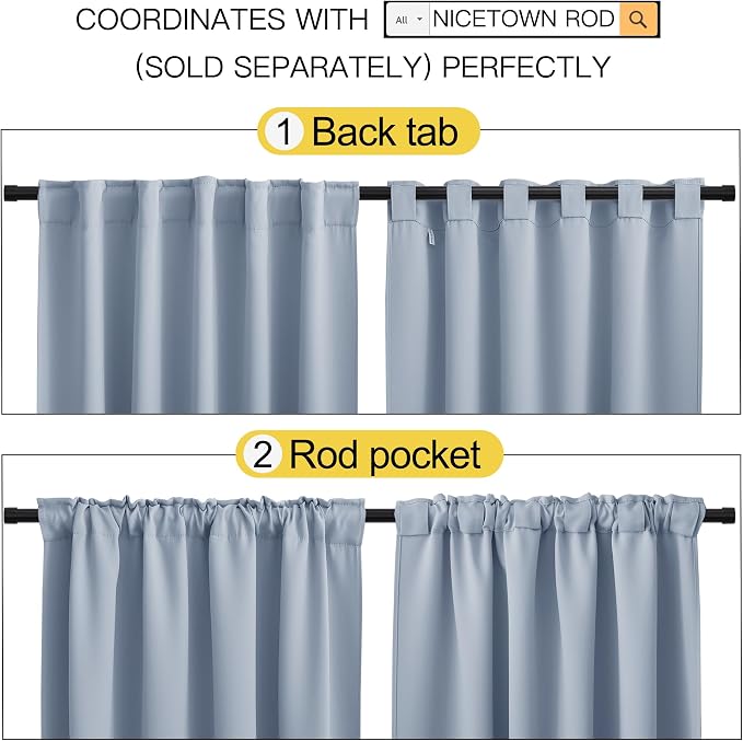 NICETOWN Blackout Curtains Window Drapes - Image 3