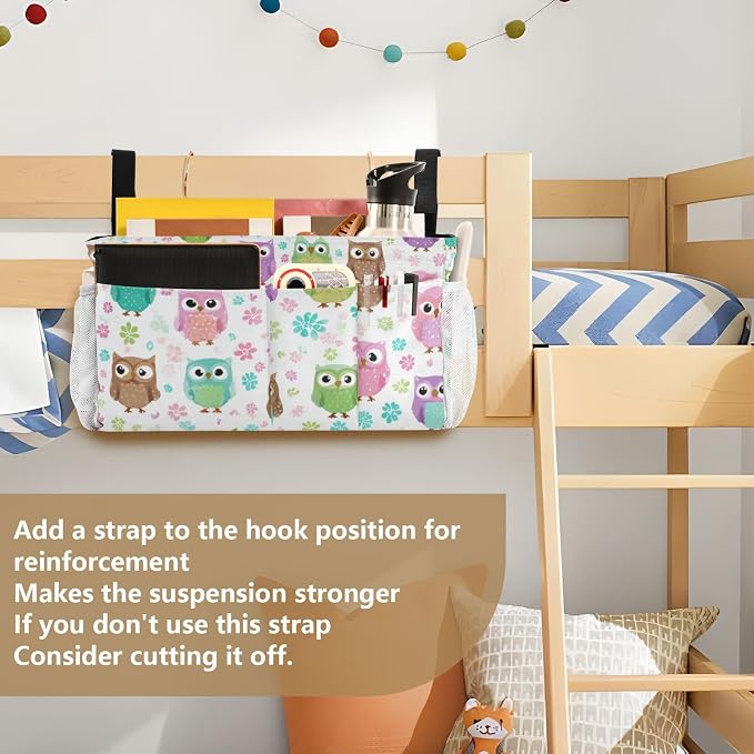 Bedside Caddy Hanging Bunk Bed Caddy Bed Organizer Hanging Pocket - Image 6