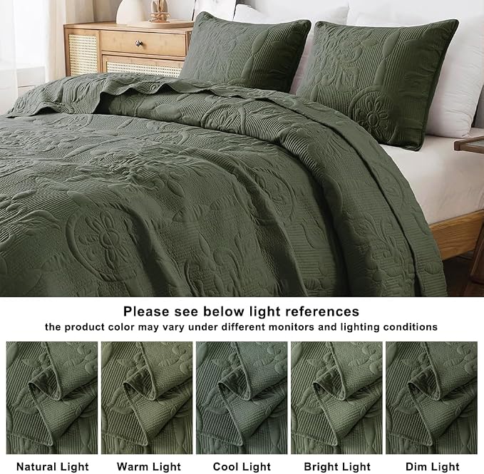 Damask Quilt King Size Bedding Sets - Image 8