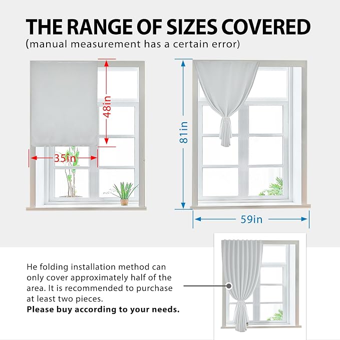JILRON Magic Tape Stick on Portable Curtains - Image 3