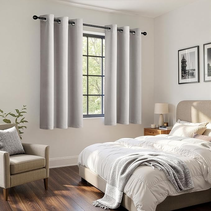 Cobblestone Blackout Curtains for Bedroom Living Room W40 x L63 Inch | 63 Inch - Image 6