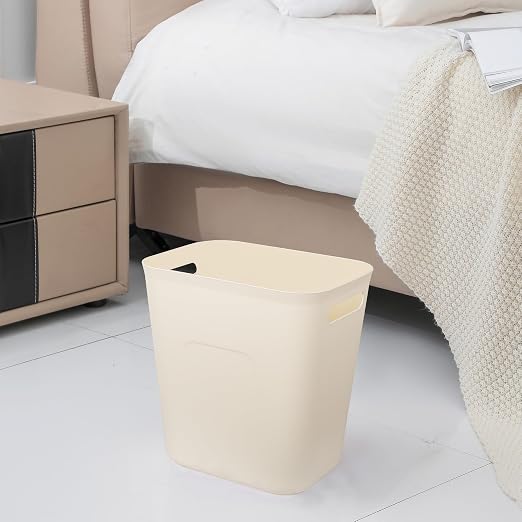 Plastic Small Bathroom Trash Can Wastebasket, 3.5 Gallon, 2 Pack | Compact - Image 3