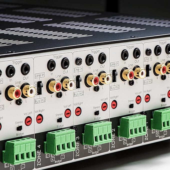 OSD Audio MX1280 GEN2 6 Zone Amplifier 12Ch x 80W, Class D, Front Panel On/Off Buttons, Distributed Audio