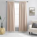 Warm Taupe Window Treatment Thermal Insulated Rod Pocket Blackout by DONREN
