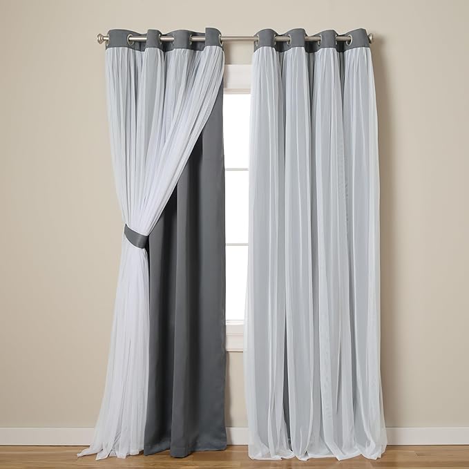 TOWN & COUNTRY LUXE Talia Double Layer Indoor Curtains, Sheer and Room by TOWN+%26+COUNTRY+LUXE
