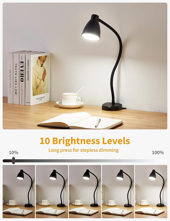 BOHON No Install Bedside Reading Light, Clip-Free Wall Mounted Lamp Black | 5 - Image 3