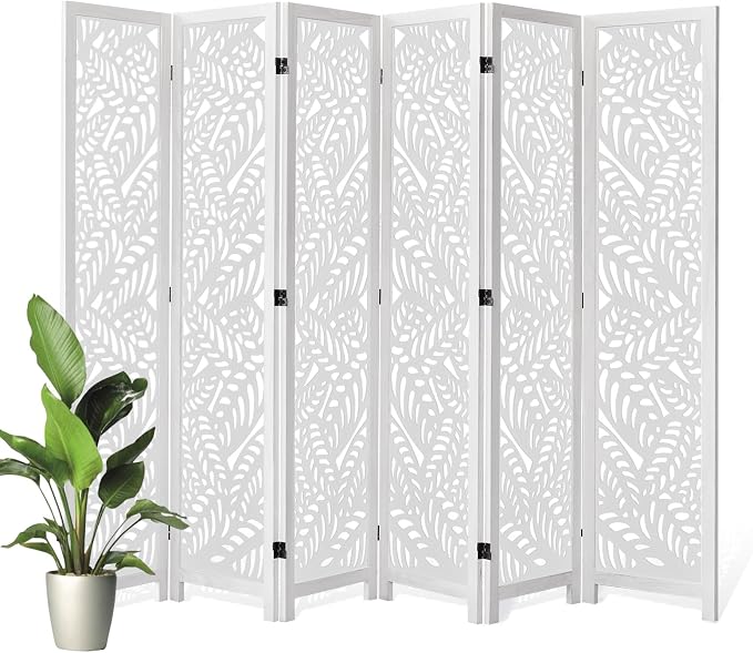 Leaf-Carved Room Divider Privacy Screen by Svimi
