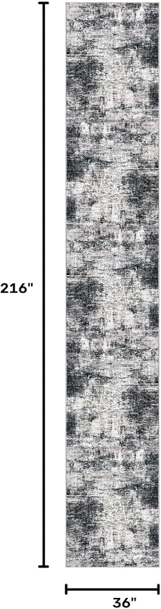 Abstract Runner Rug 3x18 Ft Extra Long Washable Runners - Image 2