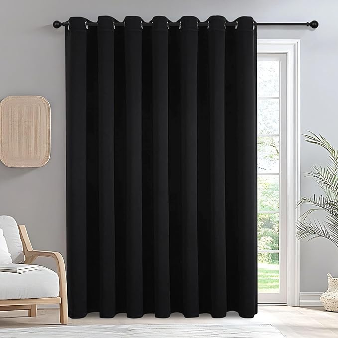 IGEMAEVE Blackout Curtains for Bedroom Grommet Black 100" W x 84" L | Bedroom | by IGEMAEVE