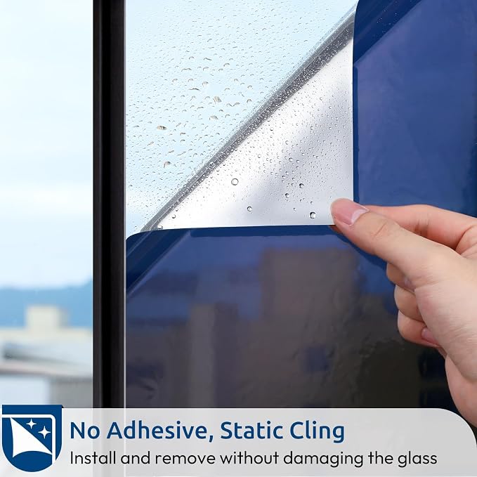 rabbitgoo Window Privacy Film One Way, 17.5" x 157.4", Heat Sun Blocking Anti - Image 7
