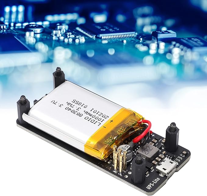 HaloVerde Uninterruptible Power Supply Pi Zero Module with a Built in 1000mAh Battery, a Complete Pi Zero UPS Charger Accessory and Power Board with 400mA Input