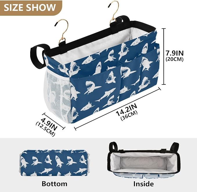 Sharks tag8 Bedside Caddy Storage Bag Bedside Organizer - Image 4