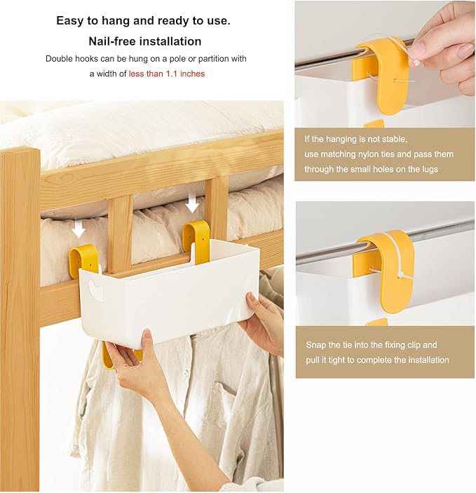 Bedside Organizer Storage Caddy Hanging as Bunk Bed Storage Accessories - Image 3