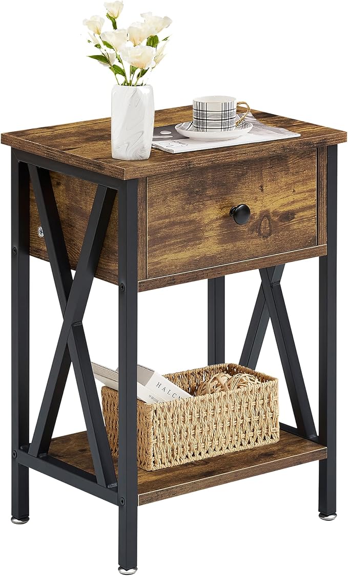 VECELO Nightstand, Modern Bedside End Table, Night Stand by VECELO