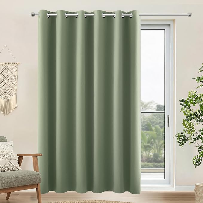KOUFALL 96 Inch Long Curtains 1 Panel by KOUFALL