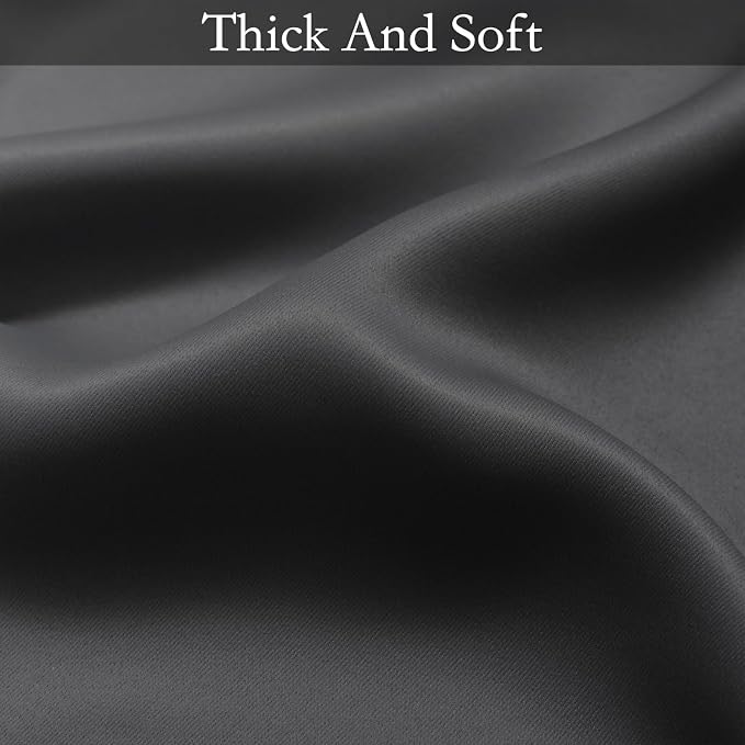SimpleHome Ombre Black to Grey White Curtains - Image 8
