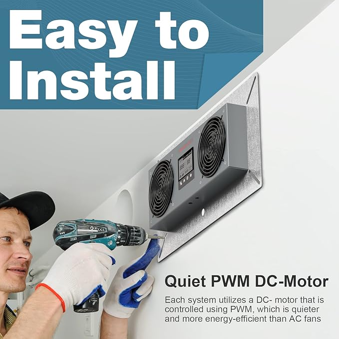 Abestorm Crawlspace Ventilation Fan, Crawl space Ventilator Fan with Humidistat, Temperature Controller, Moisture Reducing, for Crawl Spaces Garage Attic Hydroponics Grow Tents, 240CFM Air-out