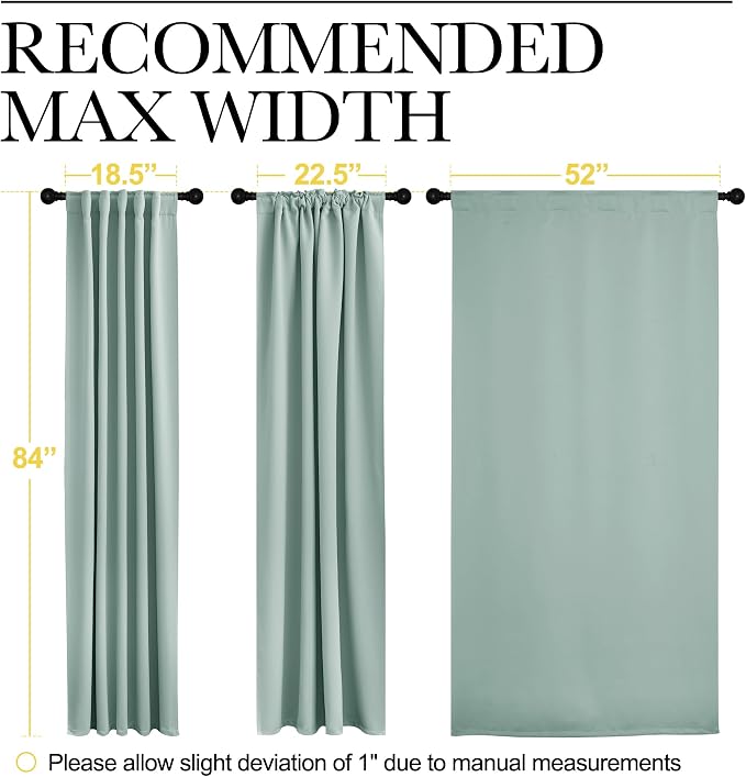 NICETOWN Blackout Curtain Panels Window Draperies - Image 7