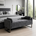 64" King Size End of Bed Storage Bench by Aortzio