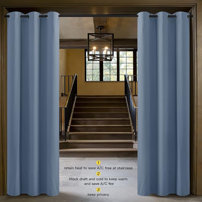 NICETOWN Stone Blue Door Curtain - Image 2
