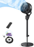 Dreo Fan for Bedroom, 80° Oscillating Standing Fan, 25dB Quiet, 80ft Pedestal Fans for Home Office, 90° Manual Vertical, 3 Speeds, Remote, 34-41" Adjustable Height, Air Circulator