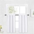 RYB HOME Cafe Curtains 30 inch Length, Short Window Curtain Tiers | Light UV by RYBHOME