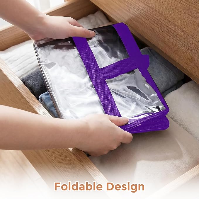 4 Pack Clear Storage Bags for Clothes, 45L Closet Organizers and Storage | - Image 5