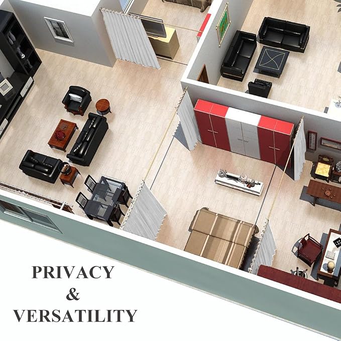NICETOWN Room Dividers Heavy Curtains Screens Partitions, Function Thermal - Image 4