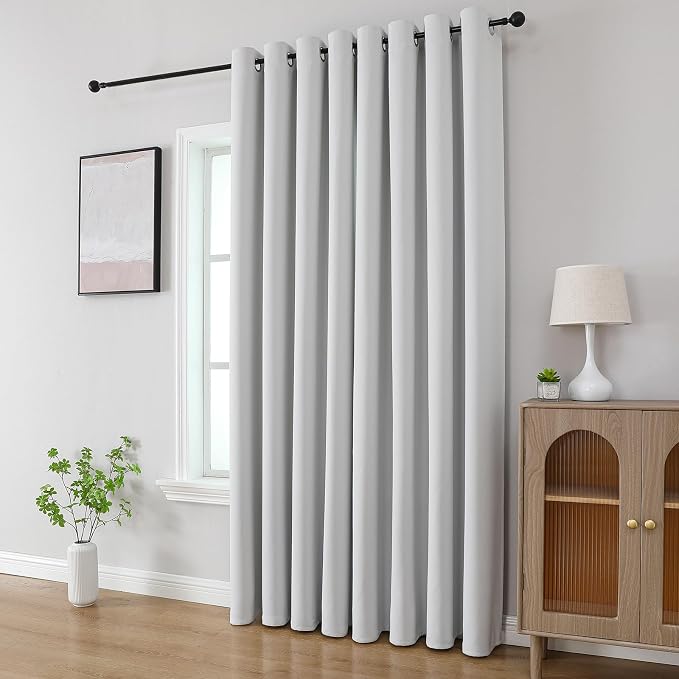 CUCRAF Grayish White Blackout Curtains 96 inch Length 2 Panels Set, Room - Image 9